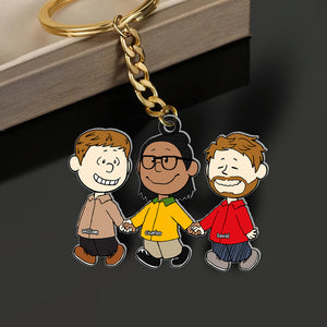 Friends Keychain - Personalized Gifts For Bestie, Best Friends-Homacus