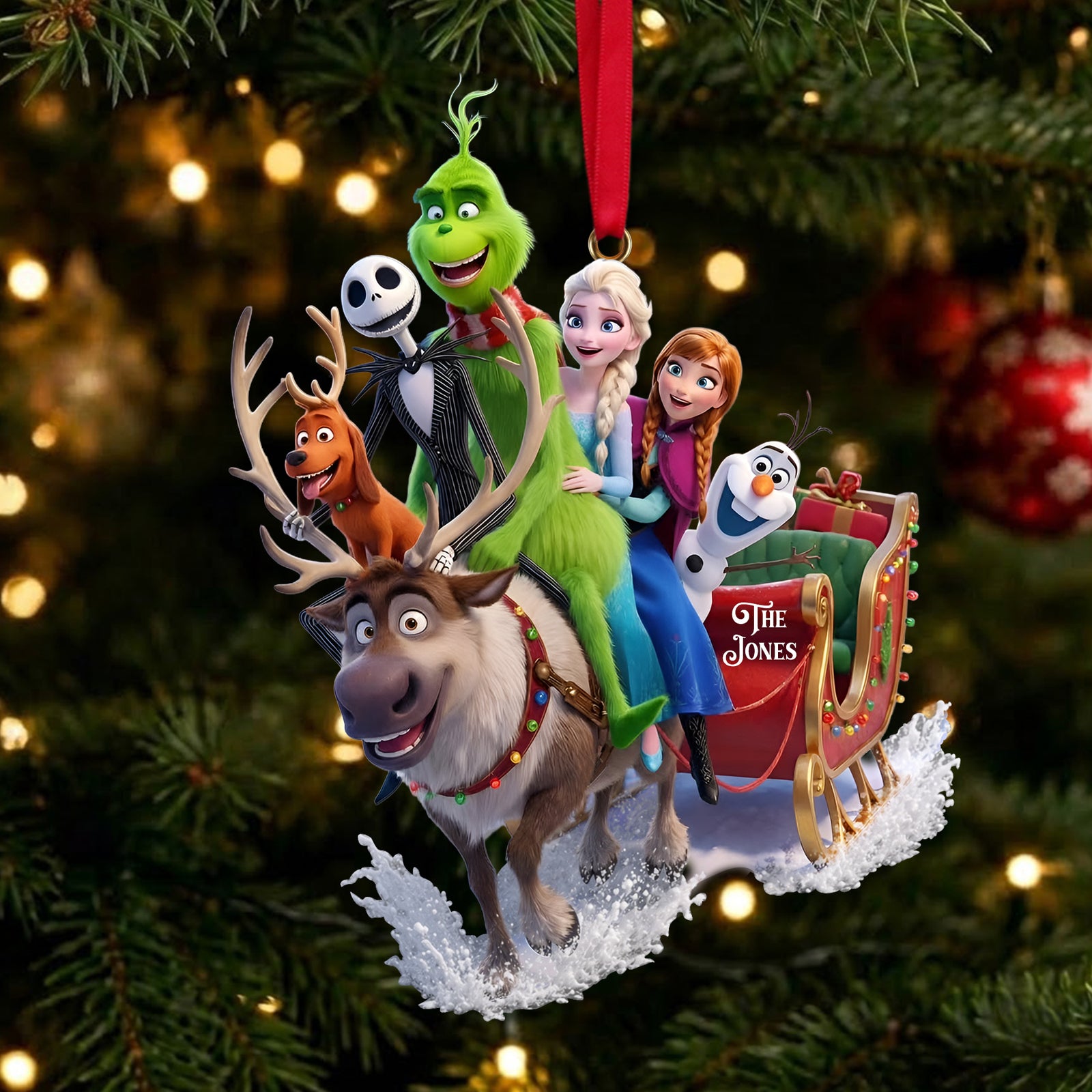 Dashing Through The Snow Acrylic Ornament - Personalized Gifts 04qhlu091026-Homacus