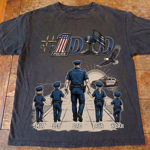 Best Police Dad Ever Shirt - Personalized Gifts For Police Dads 03QHDT250526-Homacus