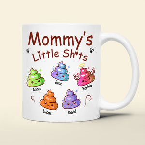 Personalized Funny Gifts For Mom/Dad Coffee Mug 05katn050225 Mommy's Little Sh*ts-Homacus