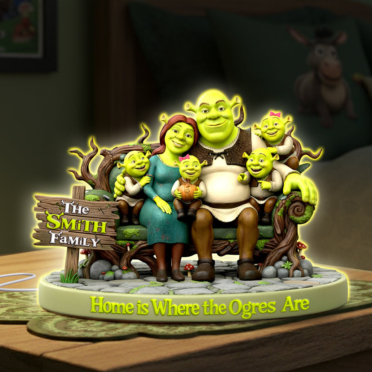 Swamp Creature Family Light Box - Personalized Gift For Family 08TOLU131125-Homacus