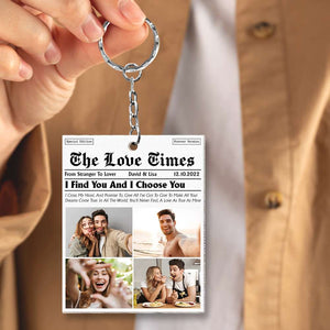 Custom Photo Gifts For Couple Acrylic Keychain Valentine The Love Times 04XQMH281124-Homacus