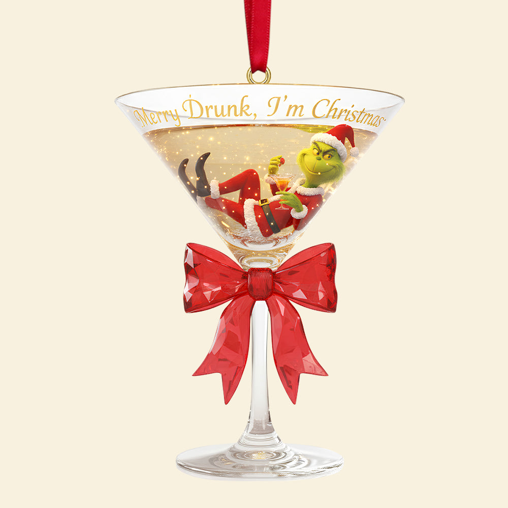 Personalized Funny Gifts For Drinking Lovers Christmas Ornament Merry Drunk - I'm Christmas 04pgtn071025-Homacus