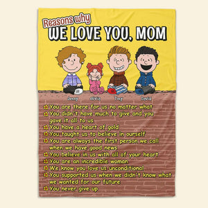 Personalized Gifts For Mom Blanket We Love You Mom 03TODT100125HH-Homacus