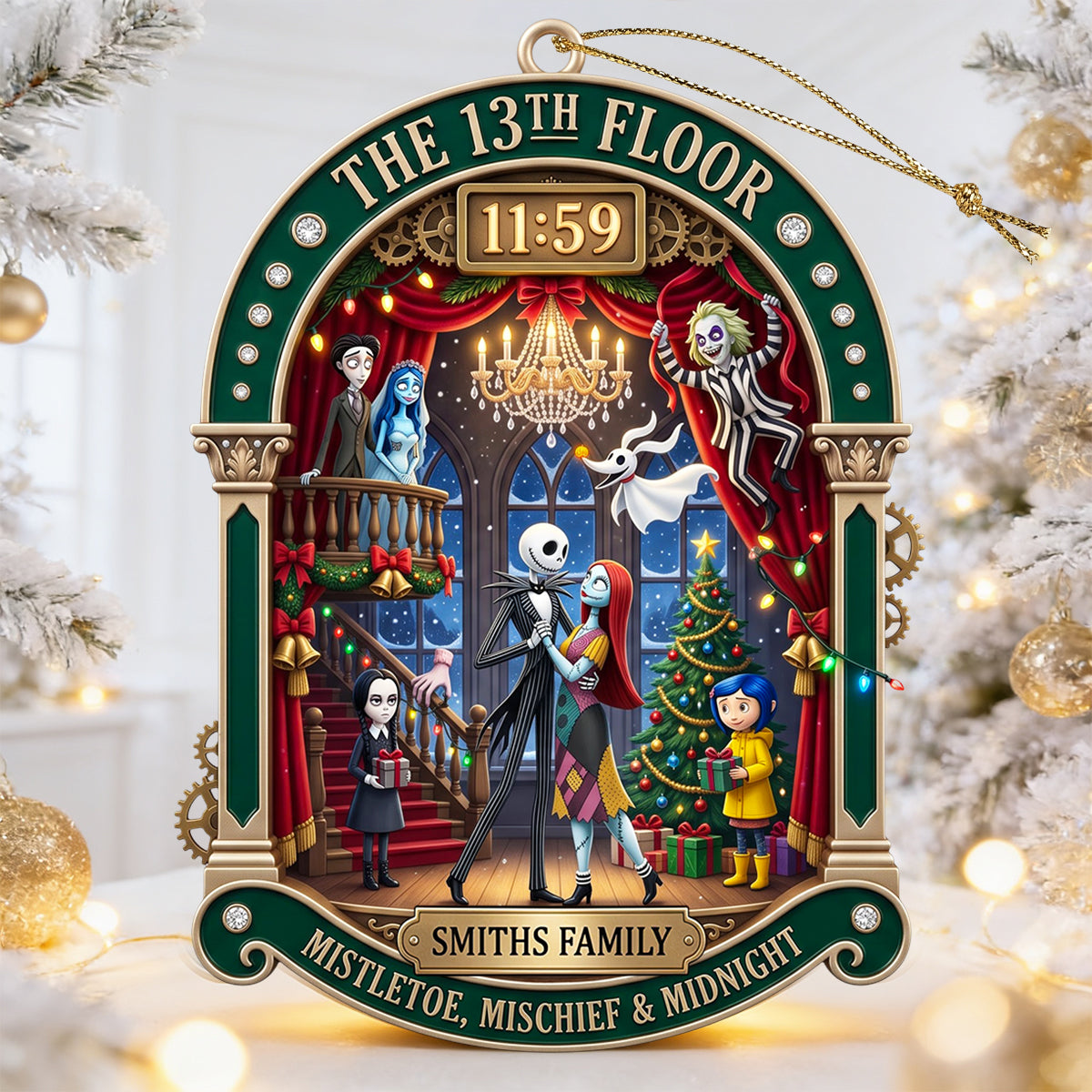 Spooky Family Christmas Ornament - Personalized Gifts For Family 08hadt240826