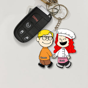 Personalized Gifts For Couple Keychain, Custom Job Costume 01qhqn130125hg-Homacus