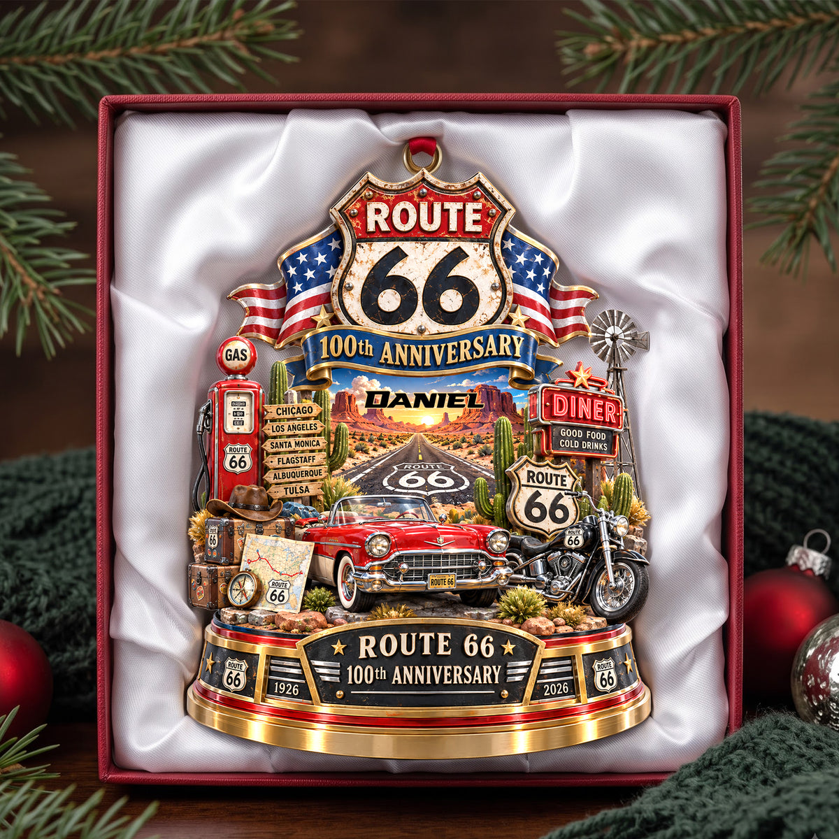 100th Anniversary Christmas Ornament - Personalized Gifts For Speed Lovers 05ohlu170926
