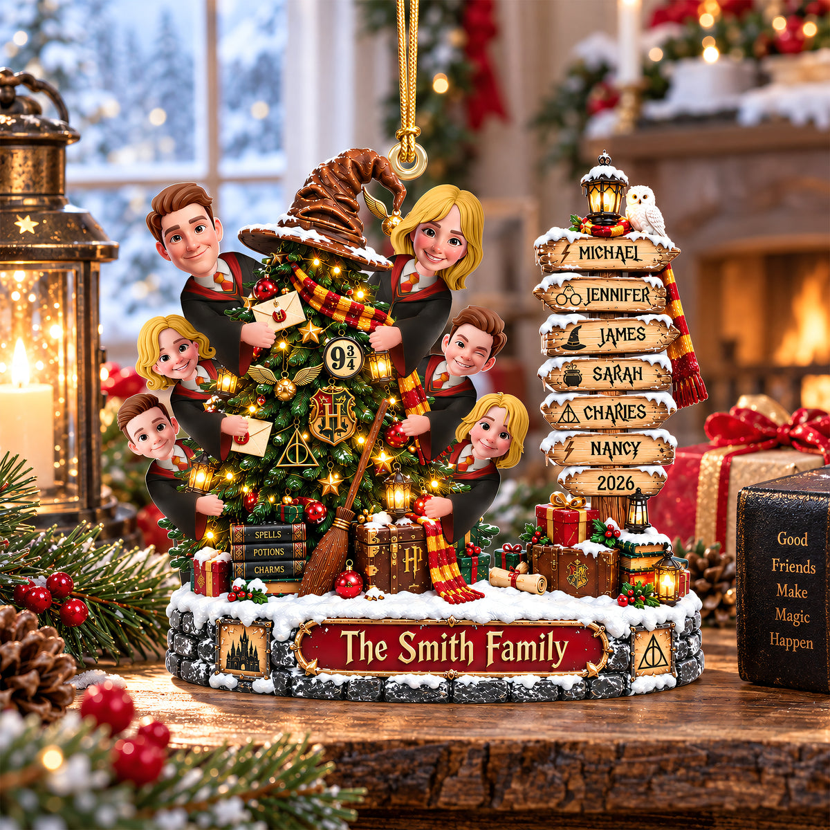 Merry Family Memories Christmas Ornament - Personalized Gifts For Family 01TOQN100926-Homacus
