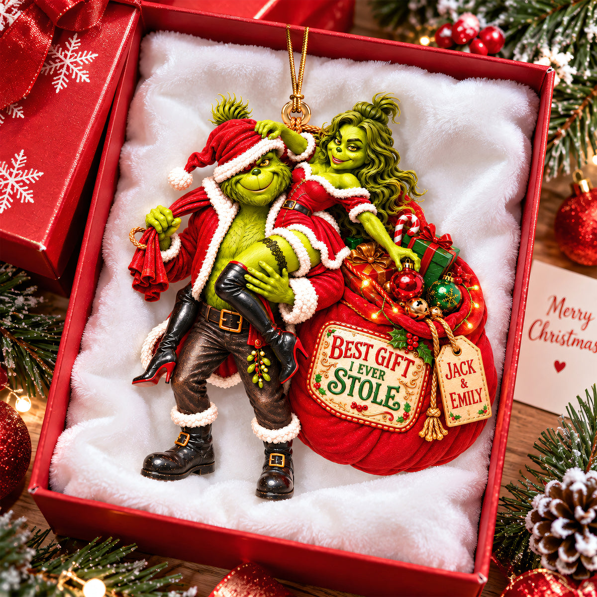Funny Stolen Gift Christmas Ornament - Personalized Gift For Couples 08HAQN150926-Homacus