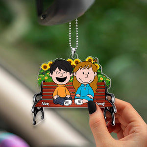 Personalized Gifts For Couple Car Ornament 03OHMH101224HH-Homacus