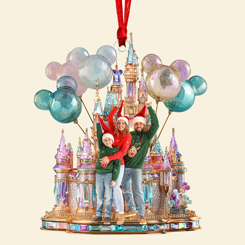 Festive Castle Christmas Ornament - Custom Photo Gifts For Family 02tgqn190825-Homacus