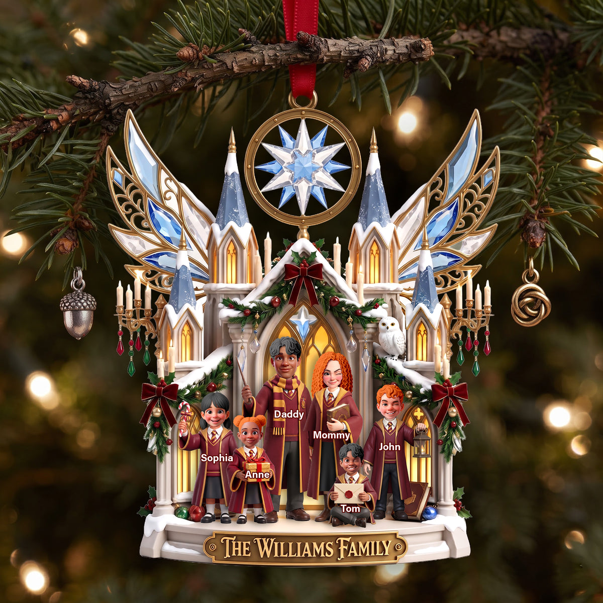 Fantasy World Family Acrylic Ornament - Personalized Christmas Gifts For Family 06halu030926