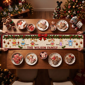 Christmas Family Quilted Table Runner - Personalized Gift For Family 04nalu190826-Homacus