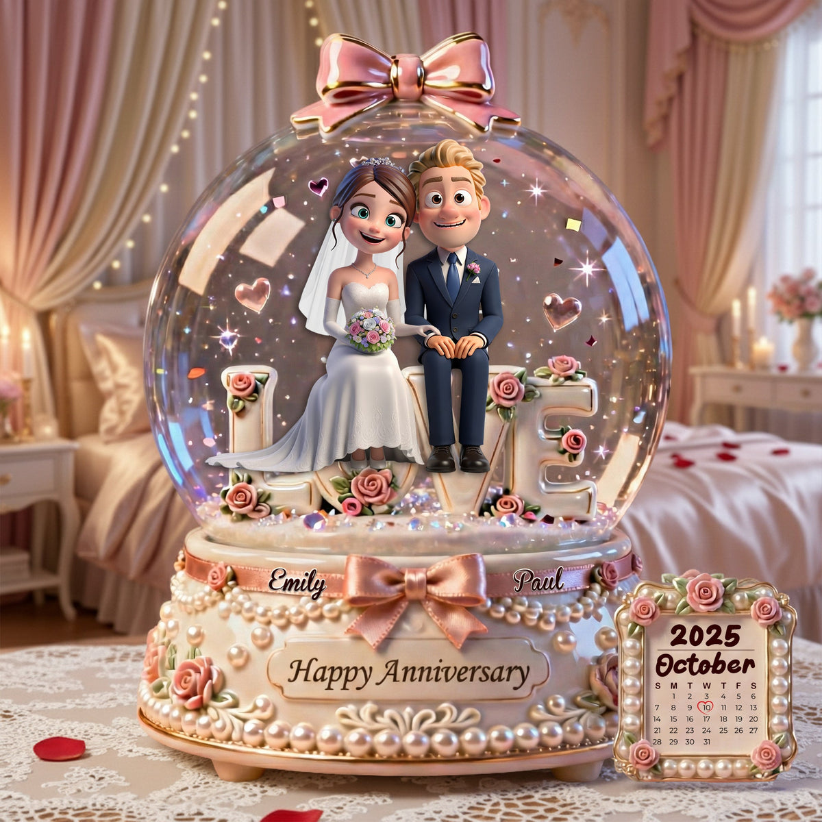 Romantic Wedding Couple Acrylic Plaque - Personalized Gifts For Couples 06TGLU220126-Homacus