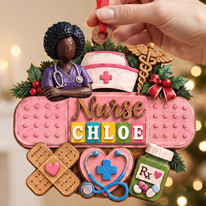Dedicate Nurse Wood Effect Ornament, Personalized Gifts For Nurse, RN, CNA,... 01QHDT161026-Homacus