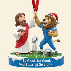 Faith & Football Christmas Ornament Personalized Gifts For Football Lovers 03HUDT230925-Homacus