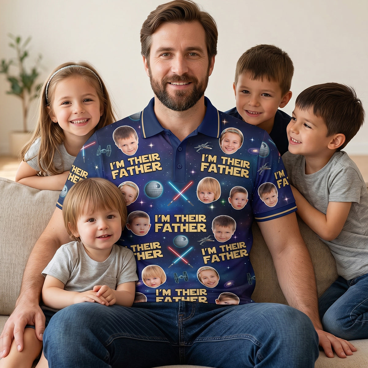 I Am The Father Polo Shirt - Custom Photo Gifts For Dads 05natn080526-Homacus