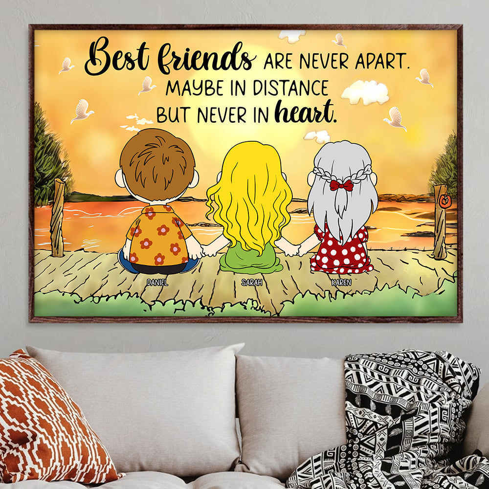 Personalized Gifts For Friends Canvas Print Best Friends Are Never Apart 06OHQN061224HG-Homacus