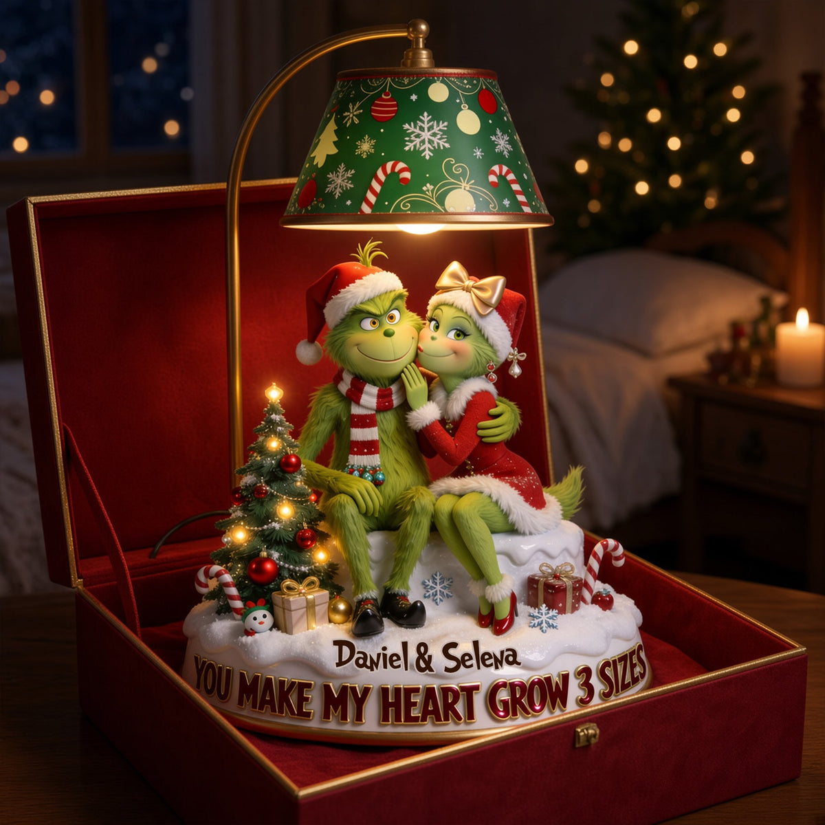 Love Couple Christmas Light Box, Personalized Gifts For Couple 06PGLU190826