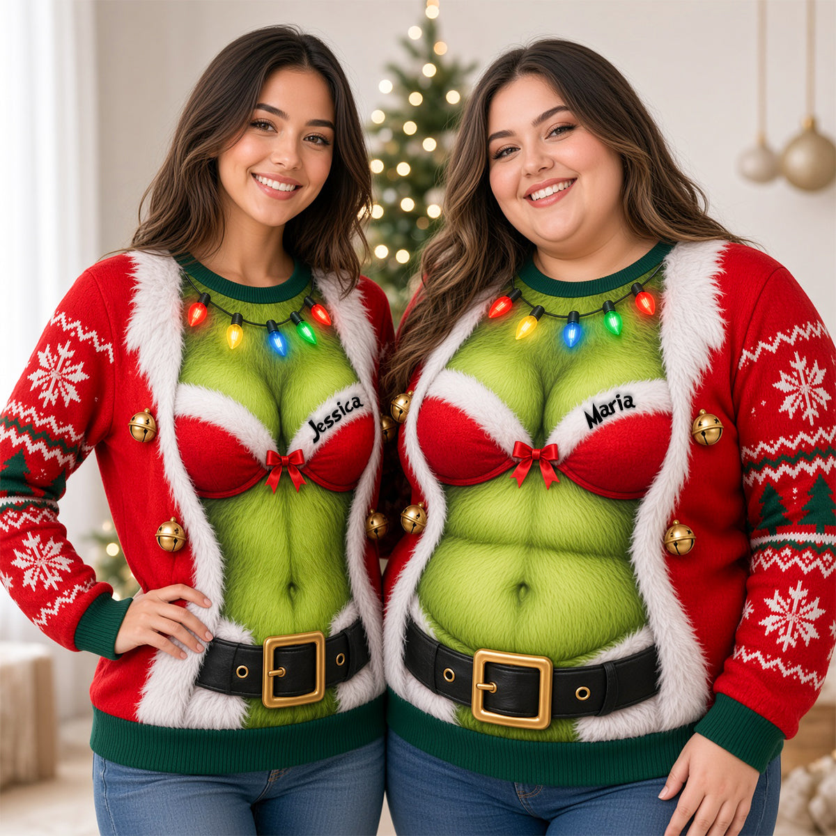 Funny Couple Christmas Shirt - Personalized Gifts For Couple Shirt 01TYDH061026-Homacus