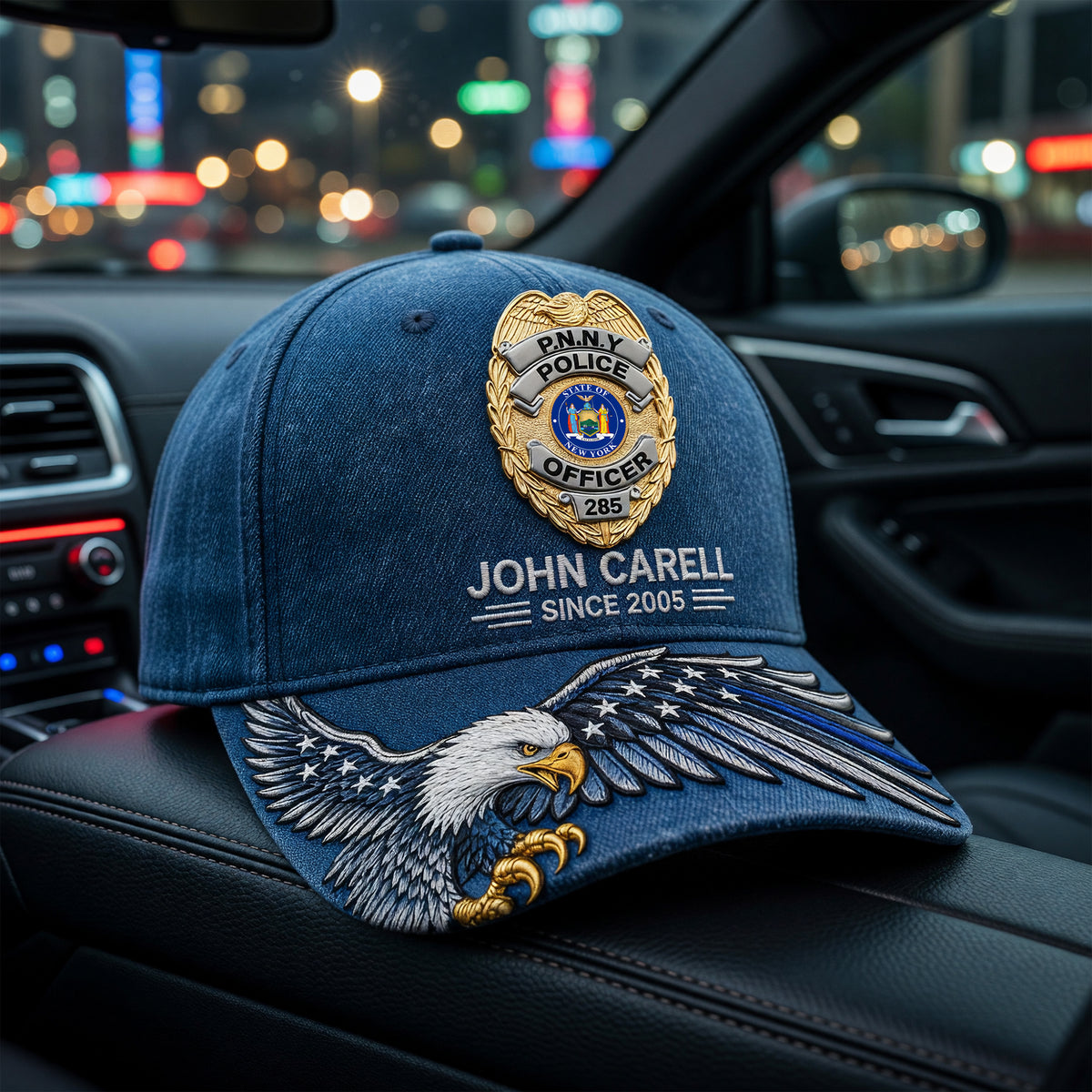 Custom Badge Police Classic Cap, Personalized Gifts For Police Officer 02qhqn270526-Homacus