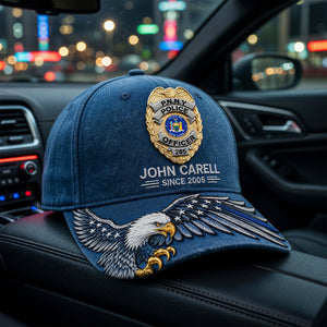 Custom Badge Police Classic Cap, Personalized Gifts For Police Officer 02qhqn270526-Homacus