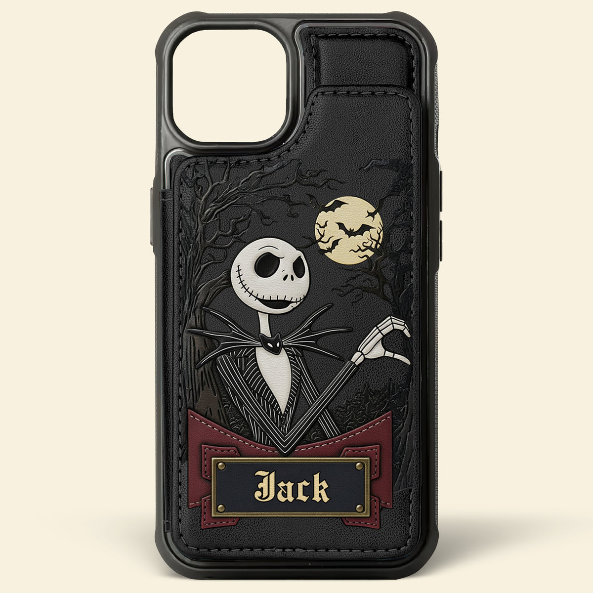 Moonlit Couple Leather Phone Case Personalized Gifts For Couple 02NADT190825-Homacus