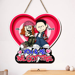 Personalized Gift For Couples Heart Shape Wood Sign Y2K Style Couple 01KALU271224HG-Homacus