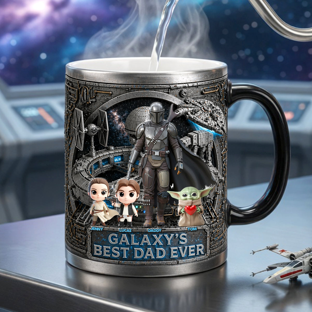 Outer Space Dad Camp Magic Mug - Personalized Gifts For Dad 06QHTN250426-Homacus