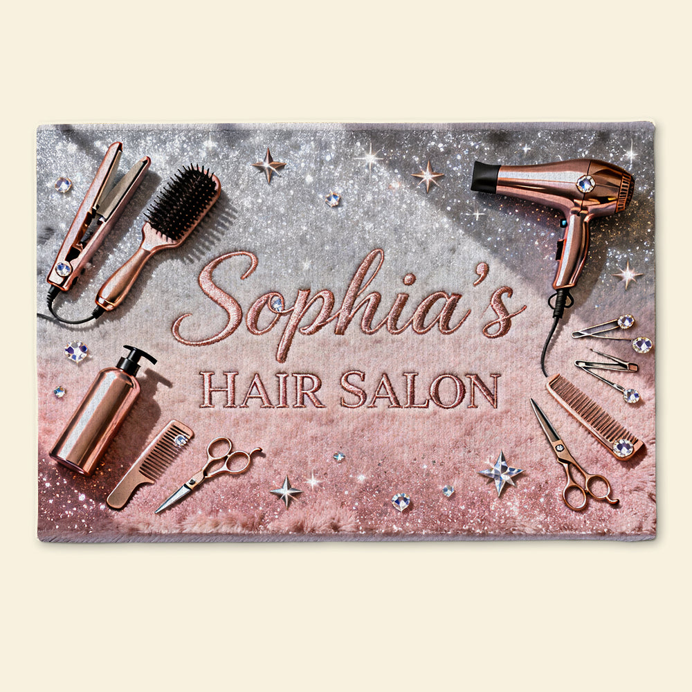 Hair Salon Doormat - Personalized Gifts For Hairstylist Doormat 05NAQN280226-Homacus