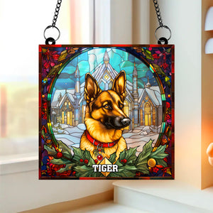 German Shepherd Dog Christmas Acrylic Suncatcher Ornament 01HUTN100924 Gifts For Dog Mom Or Dog Dad-Homacus