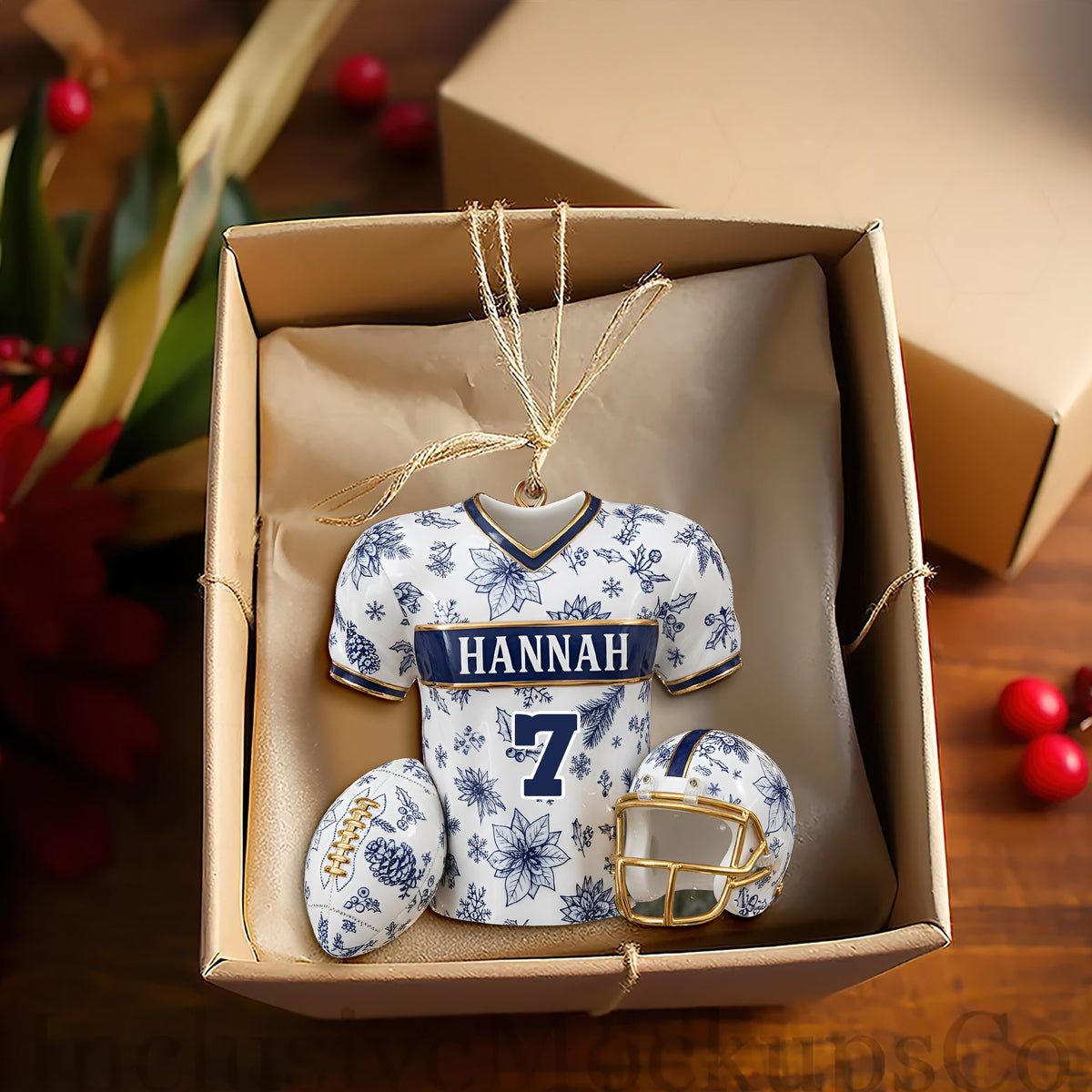 Personalized Christmas Festive Jersey Ornament 06PGLU300925-Homacus
