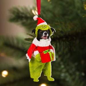 Custom Face Photo Gifts For Dog Lovers, Christmas Acrylic Ornament 01HUMH081024-Homacus