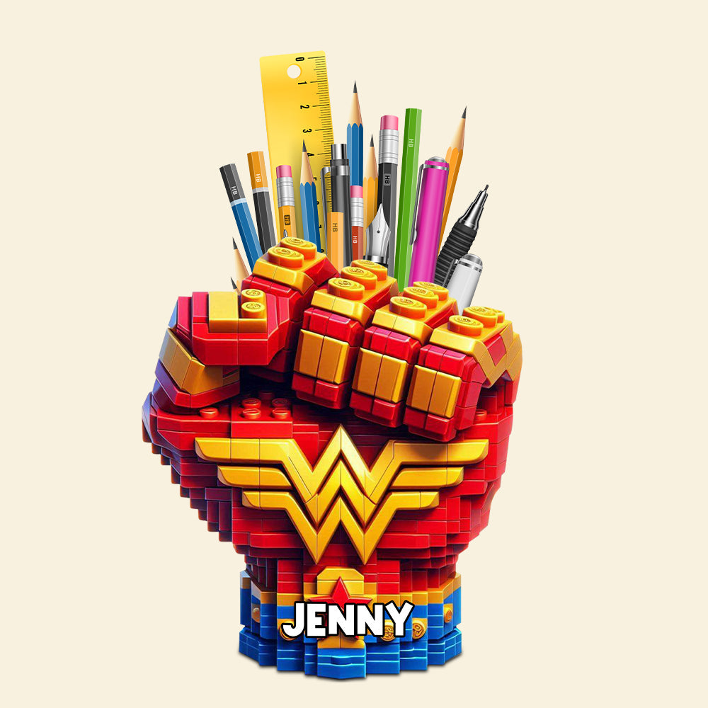 Super Fist Bump Wooden Pen Holder - Personalized Gifts For Kids 03ohtn240725-Homacus