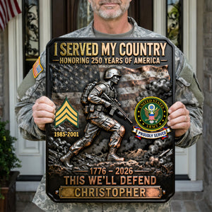 American 250th Anniversary Metal Sign - Personalized Gifts For Veteran 03kilu120326-Homacus