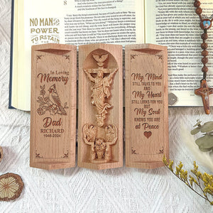 Personalized Haven Openable Wooden Cylinder Sculpture of Jesus Christ In Loving Memory 04toqn230125-Homacus