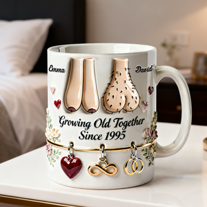 Growing Old Together Couples Coffee Mug - Personalized Gift For Couples 02NALU060126-Homacus