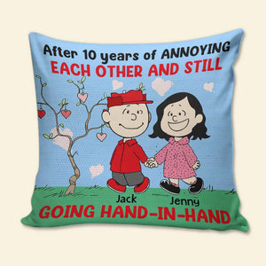 Personalized Gifts For Couple Pillow After Years Still Going Hand-In-Hand-Homacus