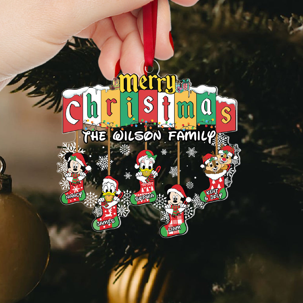 Personalized Gifts For Family Ornament, Cute Stockings 03qhpu160824-Homacus