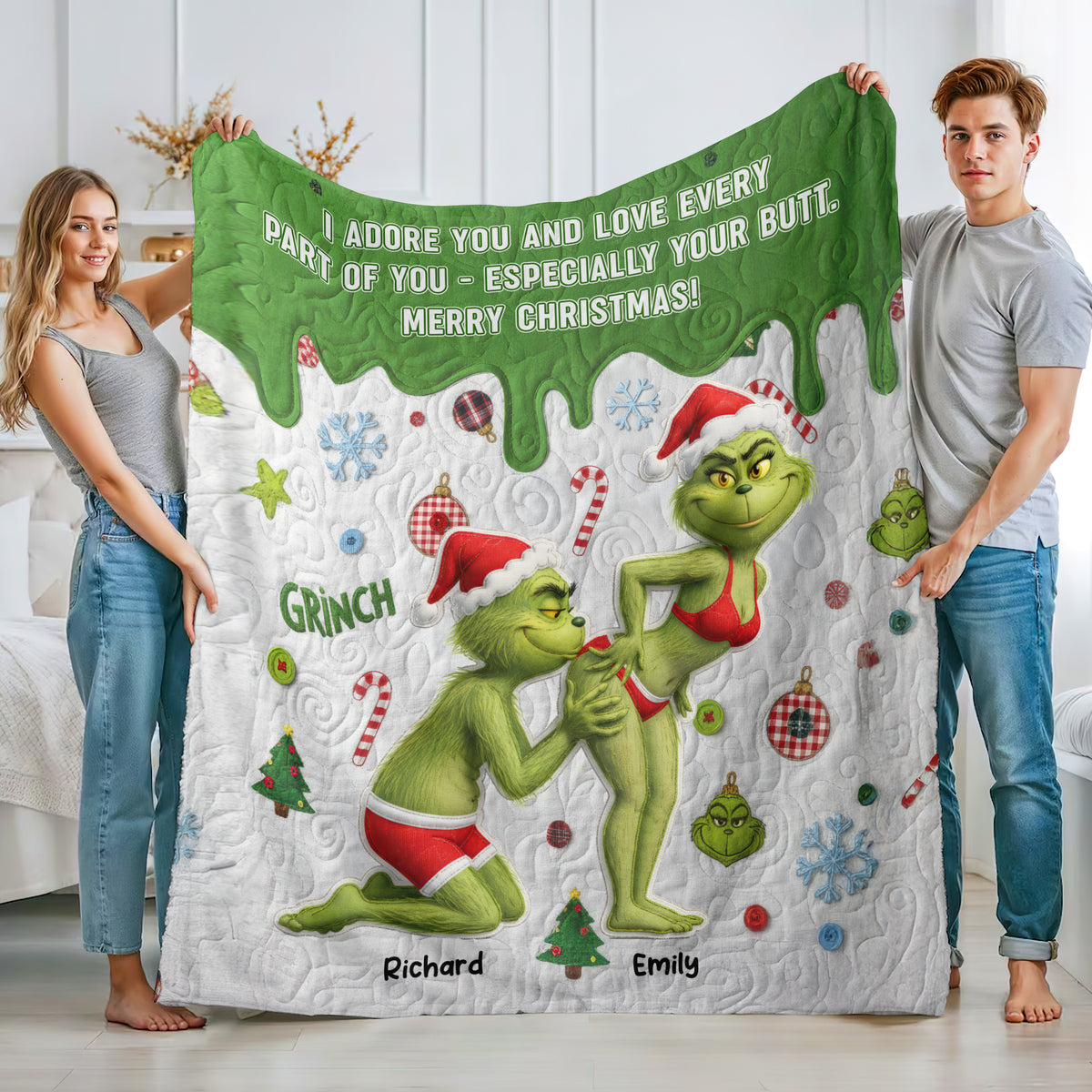 Naughty Couple Blanket - Personalized Gifts For Couples 07OHQN111125-Homacus