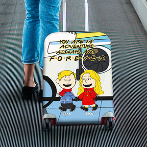 Personalized Gifts For Couple Luggage Cover Traveling Couple 05NAMH231124DA