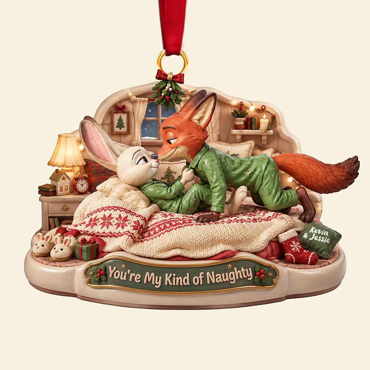 Furry Naughty Couples Acrylic Ornament - Personalized Christmas Gifts For Couples 04ttta140926