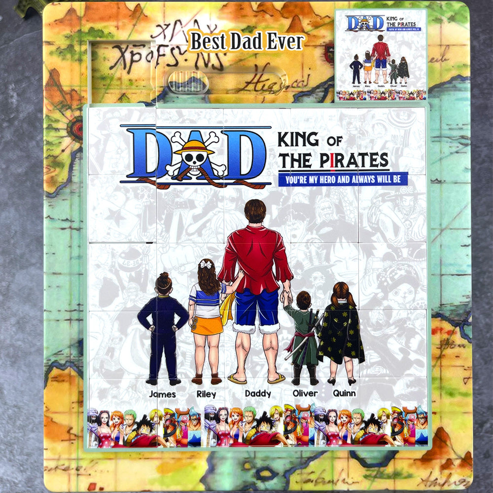 Best Pirate Dad Sliding Puzzle - Personalized Gifts For Dad 042achu150425pa-Homacus