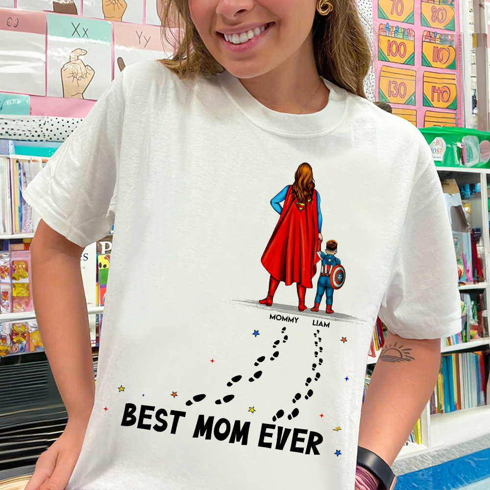 Personalized Gift For Mom Shirt, Best Mom Ever-Homacus