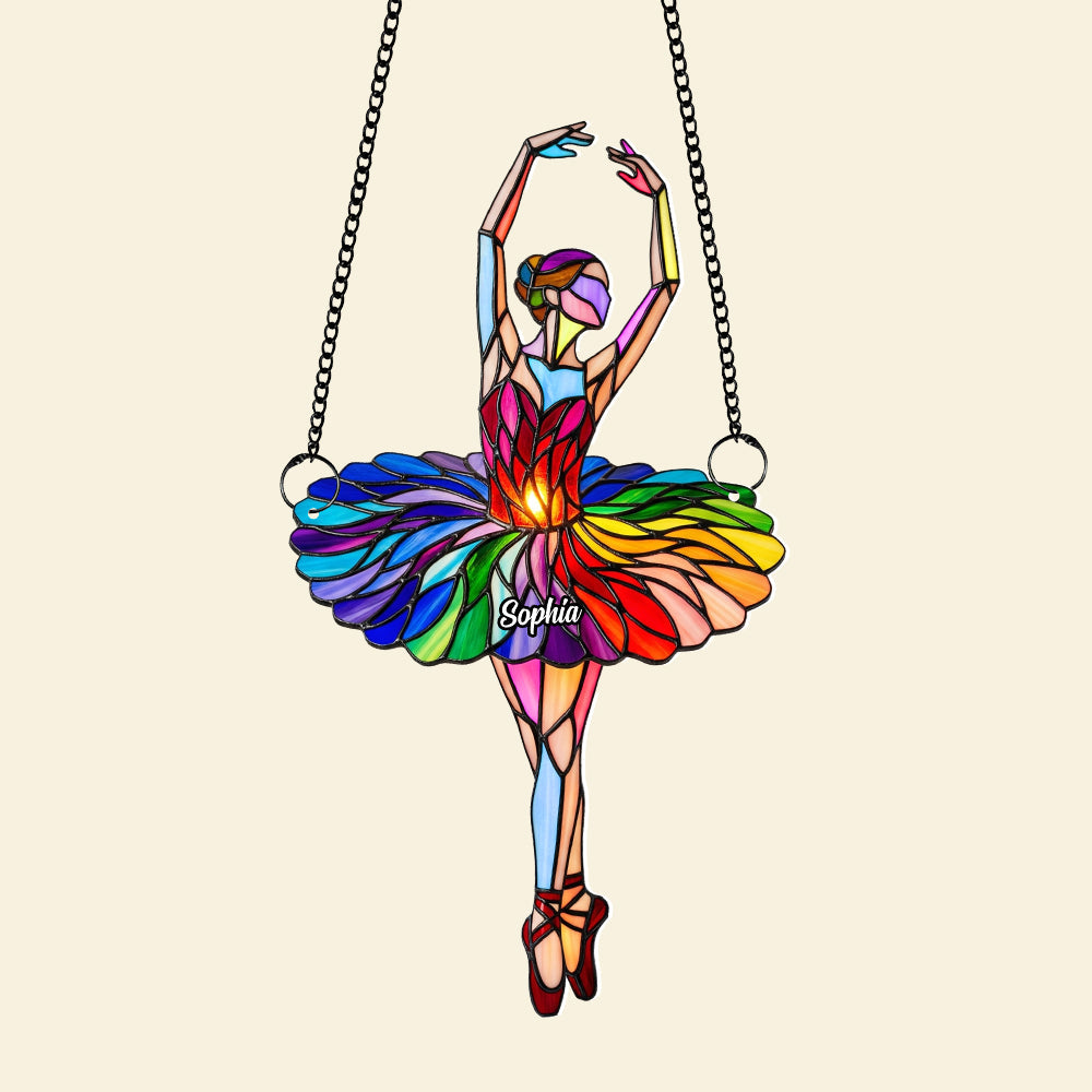 Ballet Girl Suncatcher - Personalized Gifts For Ballet Lovers 01natn080725-Homacus