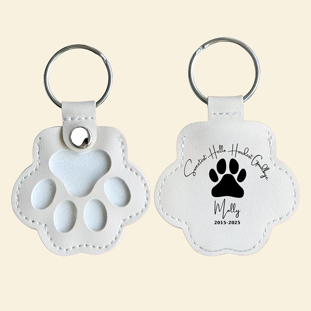 Sweetest Goodbye Pet Hair Storage Keychain - Personalized Memorial Gift For Pet Lovers 04LAQN270825-Homacus