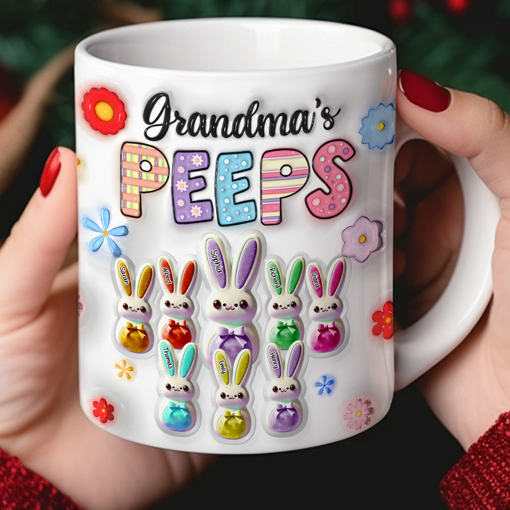 Personalized Gifts For Grandma Coffee Mug 03ohqn240125 Grandma's Peeps Easter Gifts-Homacus