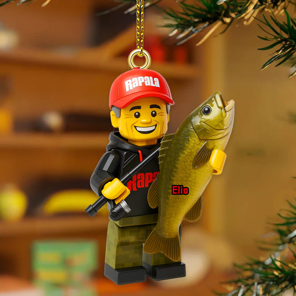 Personalized Gifts For Fishing Lovers, Fishing Custom Photo Acrylic Ornament 04pgmg120925-Homacus