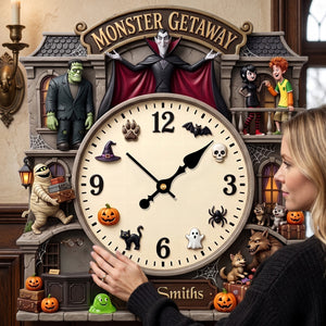 Conjuring Mansion Hanging Wall Clock - Personalized Halloween Gifts 01haqn100826-Homacus