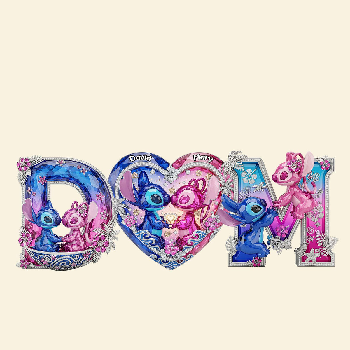 Custom Alphabet Couple Acrylic Plaque - Personalized Gifts For Couple 03OHTN220525-Homacus